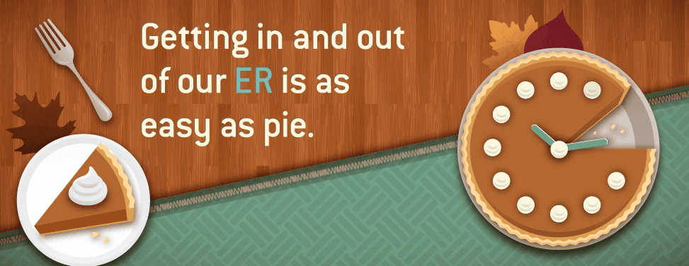 Getting in and out of our ER is as easy as pie